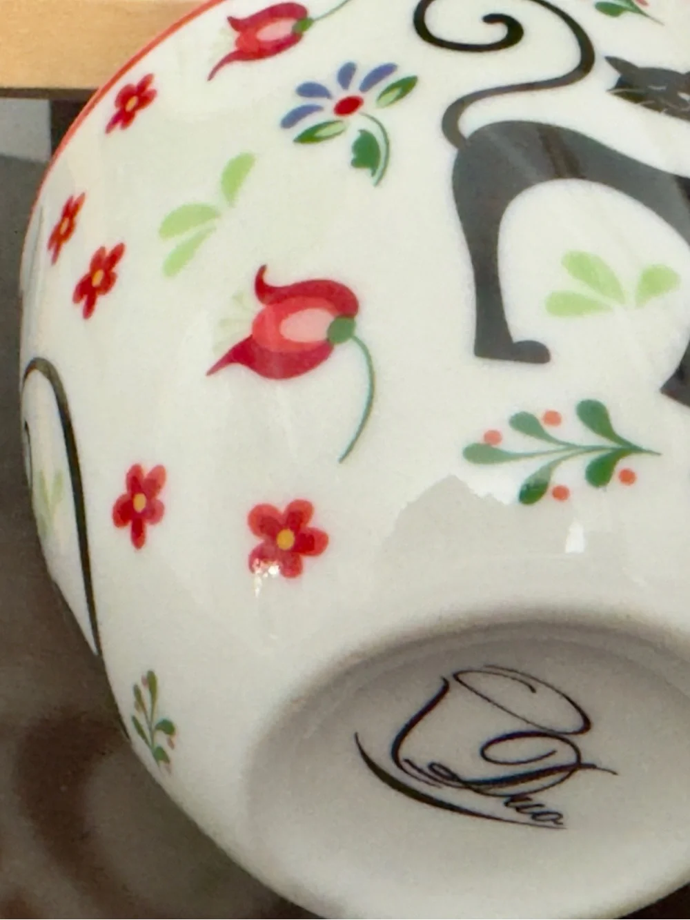 Ethno Cats Coffee Tea Ceramic Cups & Saucer Sets Gift for a Cats Lovers - Poland